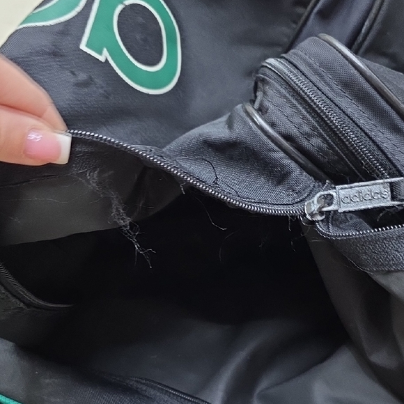 Adidas Vintage Black and Teal Sports Bag - Picture 8 of 14